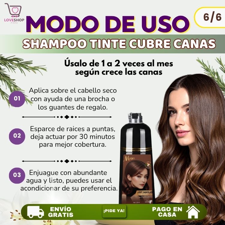 PACK 2 X 1 (SHAMPOO TINTE CUBRE CANAS 400ML + SHAMPOO ROMERO 500ML)
