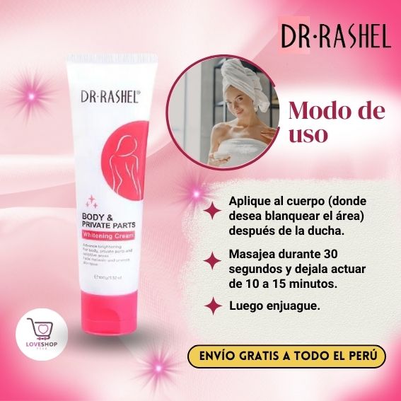 CREMA BLANQUEADORA CORPORAL & PARTES PRIVADAS DR RASHEL