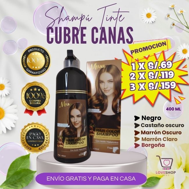 SHAMPU TINTE CUBRE CANA DE 400ML