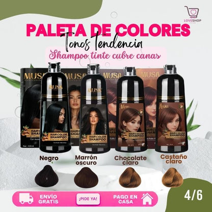 TRIO ANTICANAS+ANTICAÍDA+ANTICASPA (SHAMPOO TINTE 400 ML + SHAMPOO ROMERO 500 ML + ACONDICIONADOR 500 ML)