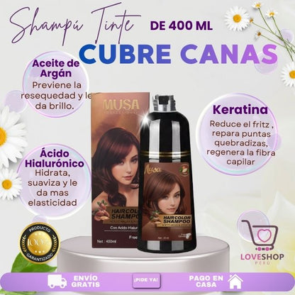 SHAMPU TINTE CUBRE CANA DE 400ML