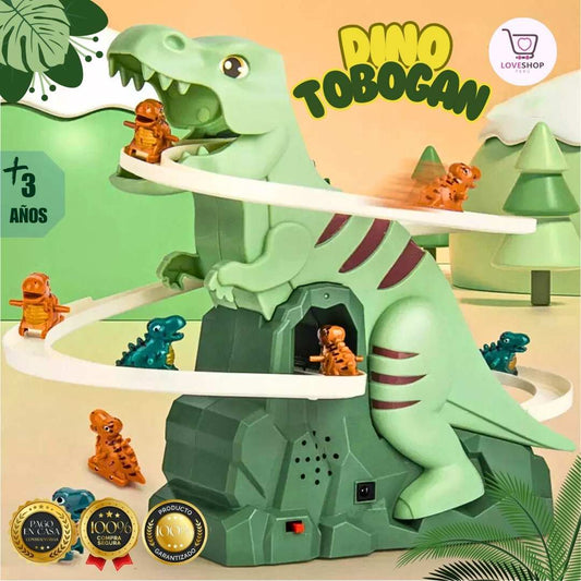 🎄🦖JUGUETE DINO TOBOGÁN + MINISAURIOS RODANTES🦖💥