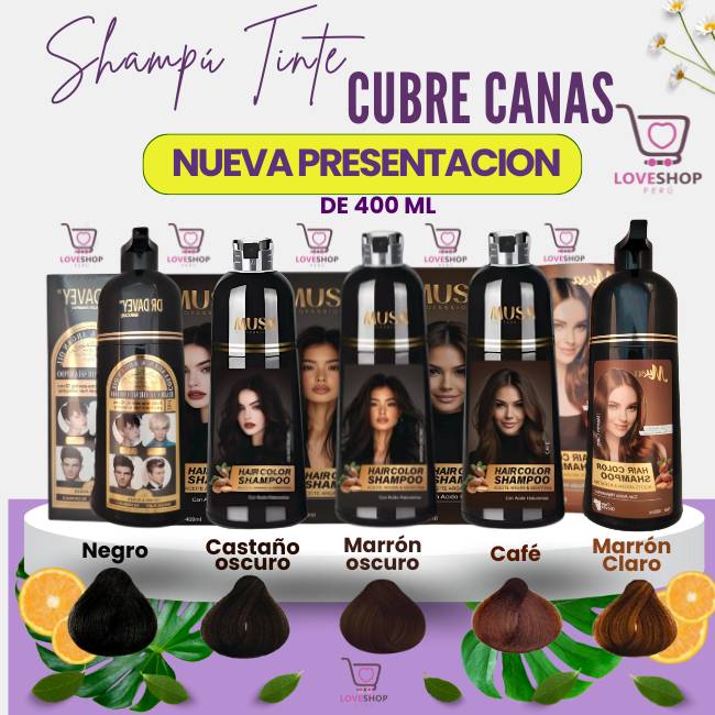 SHAMPU TINTE CUBRE CANA DE 400ML
