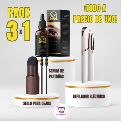 🤩3X1🤩SERUM DE PESTAÑAS + DEPILADOR ELÉCTRICO + SELLO PARA CEJAS: MIRADA DE IMPACTO👁️👄👁️