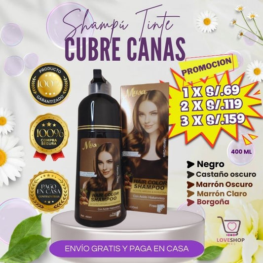 SHAMPU TINTE CUBRE CANA DE 400ML