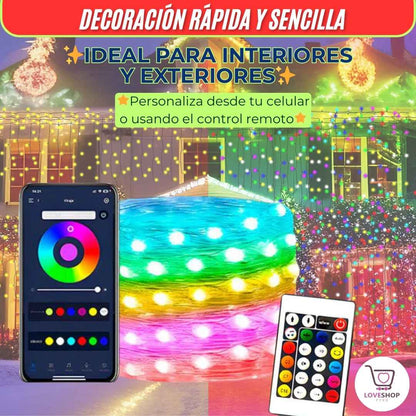 🎄🎄LUCES NAVIDEÑAS SMART CON CONTROL REMOTO + BLUETOOH🌟🌟