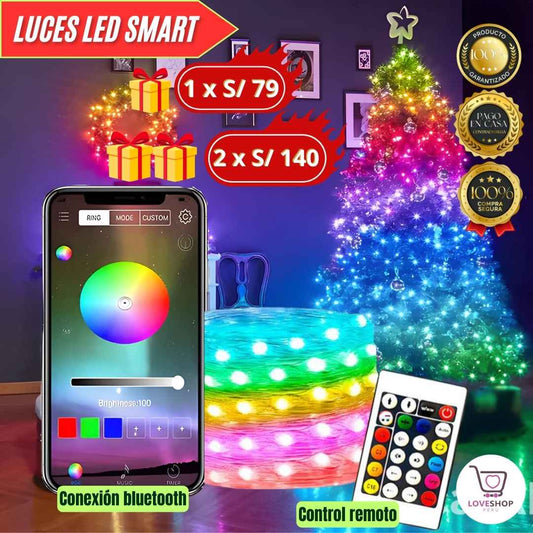 🎄🎄LUCES NAVIDEÑAS SMART CON CONTROL REMOTO + BLUETOOH🌟🌟