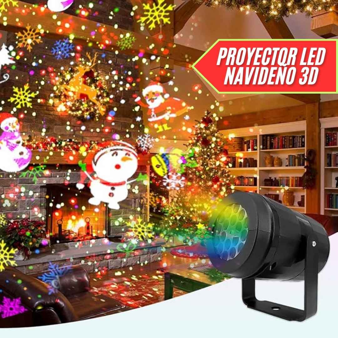 PROYECTOR LED NAVIDEÑO 🎄✨