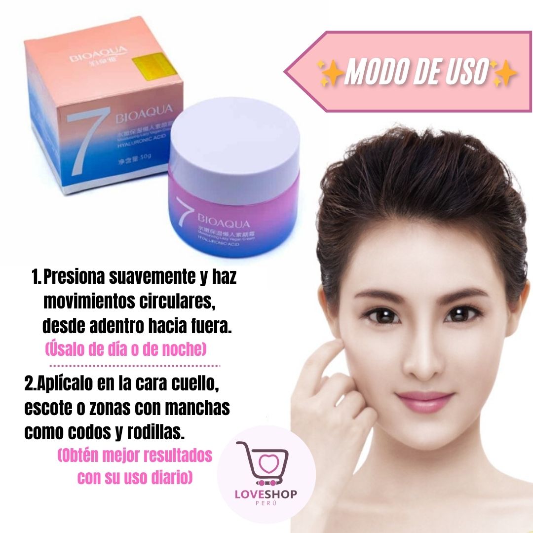 ⭐BIOAQUA V7⭐: CREMA ANTIEDAD ACLARANTE CON ÁCIDO HIALURÓNICO - TODO TIPO DE PIEL🤩